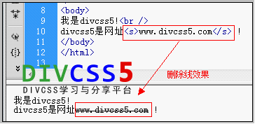 html s删除线中画线应用案例