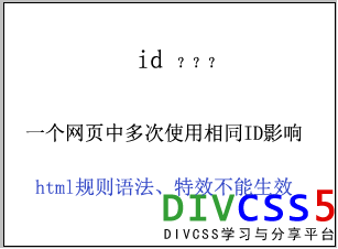 html中多次使用id