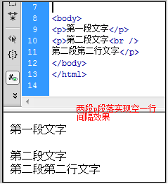 p段落標籤空行截圖