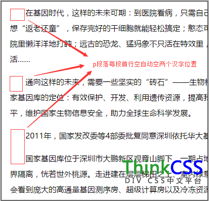 段落首行文字缩进空两个汉字位置效果截图