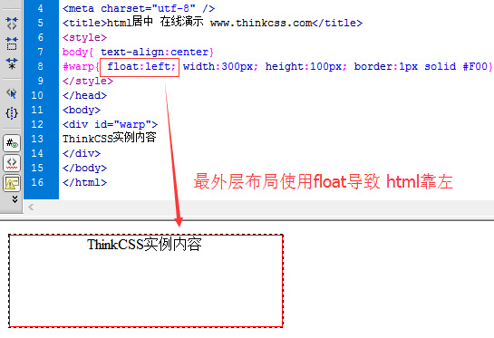 使用float导致html网页靠左,没有居中