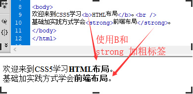 html字体加粗